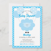 Turquoise Lamb Baby shower Ballonnen Schattige Mod Kaart (Voorkant)
