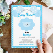 Turquoise Lamb Baby shower Ballonnen Schattige Mod Kaart