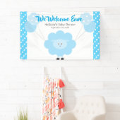 Turquoise Lamb Balloon Boy Baby shower Schattige K Spandoek (Insitu)
