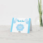 Turquoise Lamb Balloons Boy Baby shower Schattige  Bedankkaart (Voorkant)