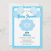 Turquoise Lamb Boy Baby shower Schattige Kawaii Mo Kaart (Voorkant)