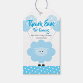 Turquoise Lamb Boy Bedankt Baby shower Schattige Cadeaulabel (Voorkant)