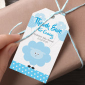 Turquoise Lamb Boy Bedankt Baby shower Schattige Cadeaulabel