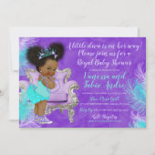 Turquoise Lavendel Waterverf Baby shower Kaart (Voorkant)