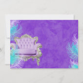 Turquoise Lavendel Waterverf Baby shower Kaart (Achterkant)