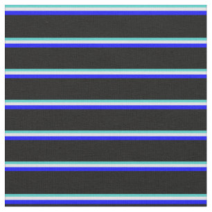 Turquoise, Lavender, Blue & Black Colored Pattern Stof