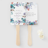 Turquoise Lavender Florals Wedding Favor Handwaaier (Voorkant en achterkant)