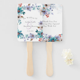 Turquoise Lavender Florals Wedding Favor Handwaaier