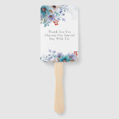 Turquoise Lavender Florals Wedding Favor Handwaaier (Achterkant)