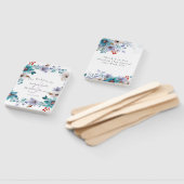 Turquoise Lavender Florals Wedding Favor Handwaaier (Niet-gemonteerd)