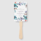 Turquoise Lavender Florals Wedding Favor Handwaaier (Voorkant)