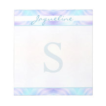 Turquoise Lavender Waves Monogram