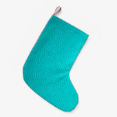 Turquoise leather skin texture skin kleine kerstsok (Voorkant (Hangend))