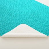 Turquoise leather skin texture skin sherpa deken (3/4)