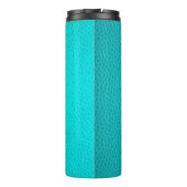 Turquoise leather skin texture skin thermosbeker (Achterkant)