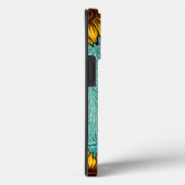Turquoise Leather Tooled Bright Sunny Sunflower Case-Mate iPhone Case (Achterkant / Rechts)