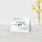 Turquoise Leaves Hartelijk dank voor elke gelegenh Kaart (Gele Bloem)