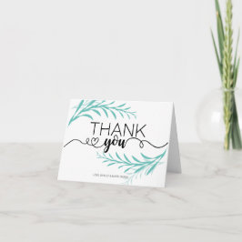 Turquoise Leaves Hartelijk dank voor elke gelegenh Kaart
