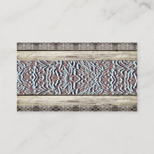 Turquoise lederen land Westerne Visitekaartjes