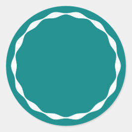 Turquoise lege cirkel sticker voor kruidencontaine
