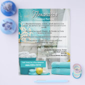 Turquoise Lemon Cleaning Service Sjabloon Business Flyer (Enkel)