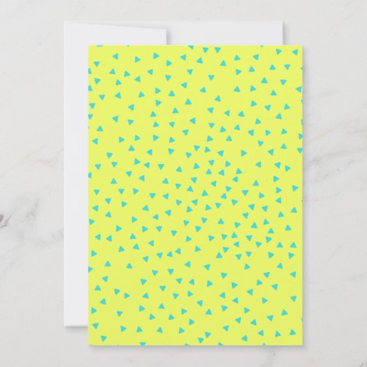 Turquoise & Lemon Tropical Summer Rehearsal Dinner Kaart (Achterkant)