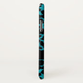 Turquoise Leopard Animal Print Hoesje (Achterkant / rechts)