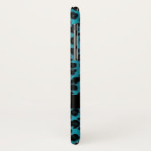Turquoise Leopard Animal Print Hoesje (Achterkant/links)