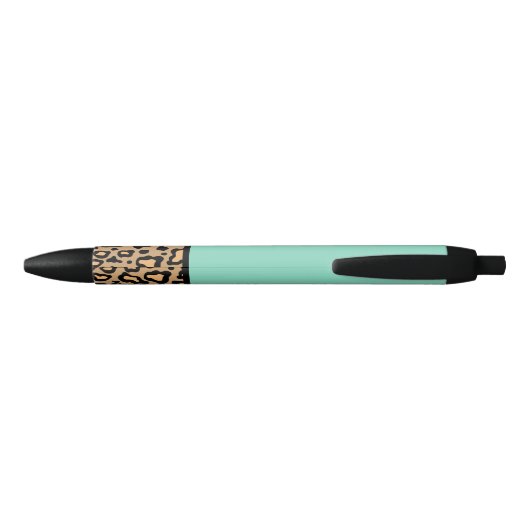 Turquoise Leopard Kantoor Pen Gift (Achterkant)