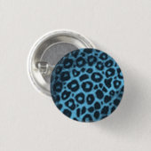 Turquoise Leopard Pin Ronde Button 3,2 Cm (Voorkant /achterkant)