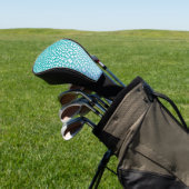 Turquoise Leopard Print Golfheadcover (Insitu)