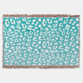 Turquoise Leopard Print Pattern Deken (Voorkant)