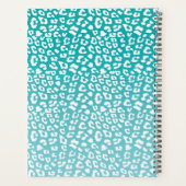 Turquoise Leopard Print Pattern Planner (Achterkant)