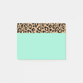 Turquoise Leopard Print Post It Notes (Voorkant)