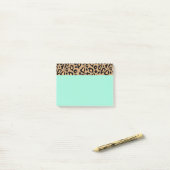 Turquoise Leopard Print Post It Notes (Op bureau)