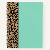Turquoise Leopard Schetsboek Notitieboek (Voorkant)