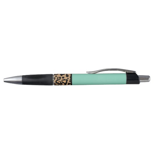 Turquoise Leopard Teacher School Kantoor Pen Gift (Bovenkant)