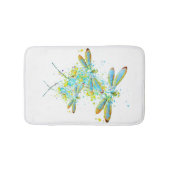 Turquoise libel sprinkels  badmat (Voorkant)