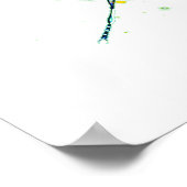 Turquoise Libelle spat Poster (Hoek)