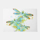 Turquoise libellespat  deurmat (Voorkant)