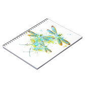 Turquoise libellespat  notitieboek (Linkerzijde)