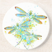 Turquoise libellespat zandsteen onderzetter (Voorkant)
