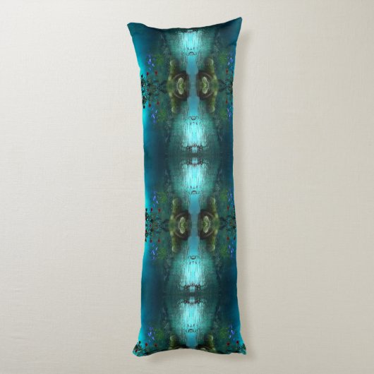 Turquoise Lichaamskussen (Achterkant (Verticaal))