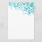 Turquoise Licht Douche Menu Kaart (Achterkant)