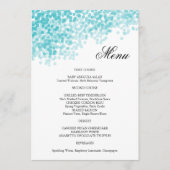 Turquoise Licht Douche Menu Kaart (Voorkant)