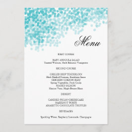 Turquoise Licht Douche Menu Kaart