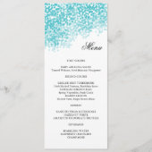 Turquoise Licht Douche Menu Kaart (Voorkant)