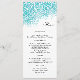 Turquoise Licht Douche Menu Kaart