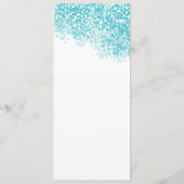 Turquoise Licht Douche Menu Kaart (Achterkant)