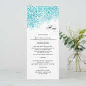 Turquoise Licht Douche Menu Kaart (Staand voorkant)